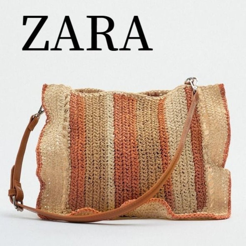 ZARA Woven Bucket Bag